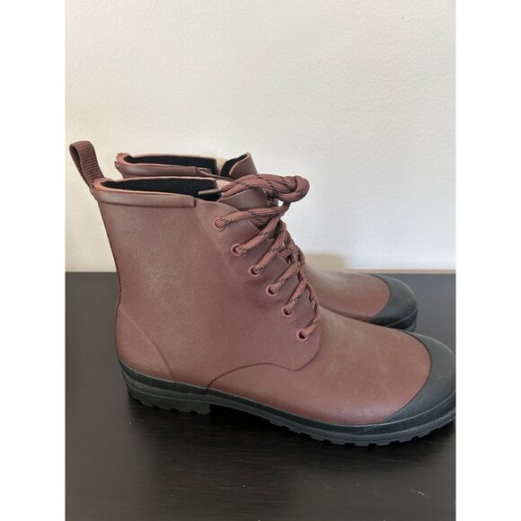 Madewell Lace-Up Lugsole Rain Boot, Size 8 - Picture 1 of 5